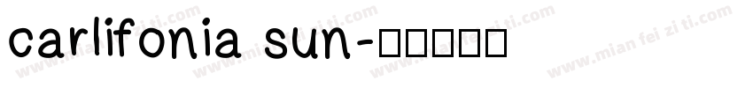 carlifonia sun字体转换
